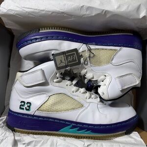 Air Jordan Fusion 5 Sneakers Men Size 7.5 Shoes 407334-102 AJF 5